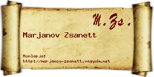 Marjanov Zsanett névjegykártya